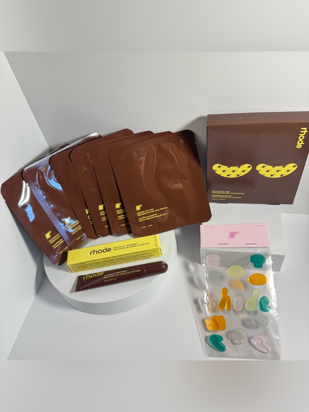 Rhode X Justin Bieber Caramelized Banana Lip Tint and Eye Patches-more